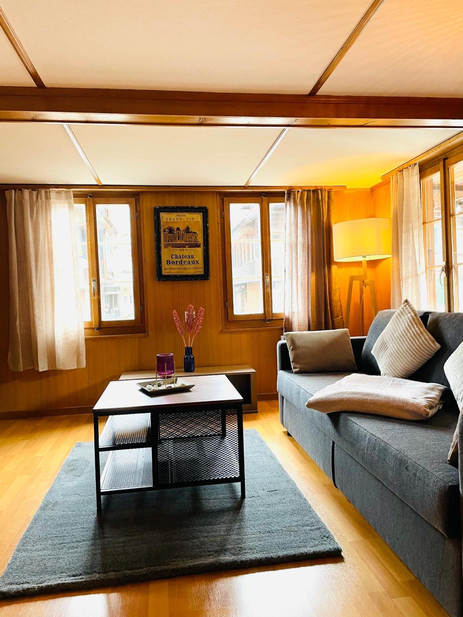 Lovely & Great Equipped Wooden Alp Chalet Flat Kandersteg Exteriör bild