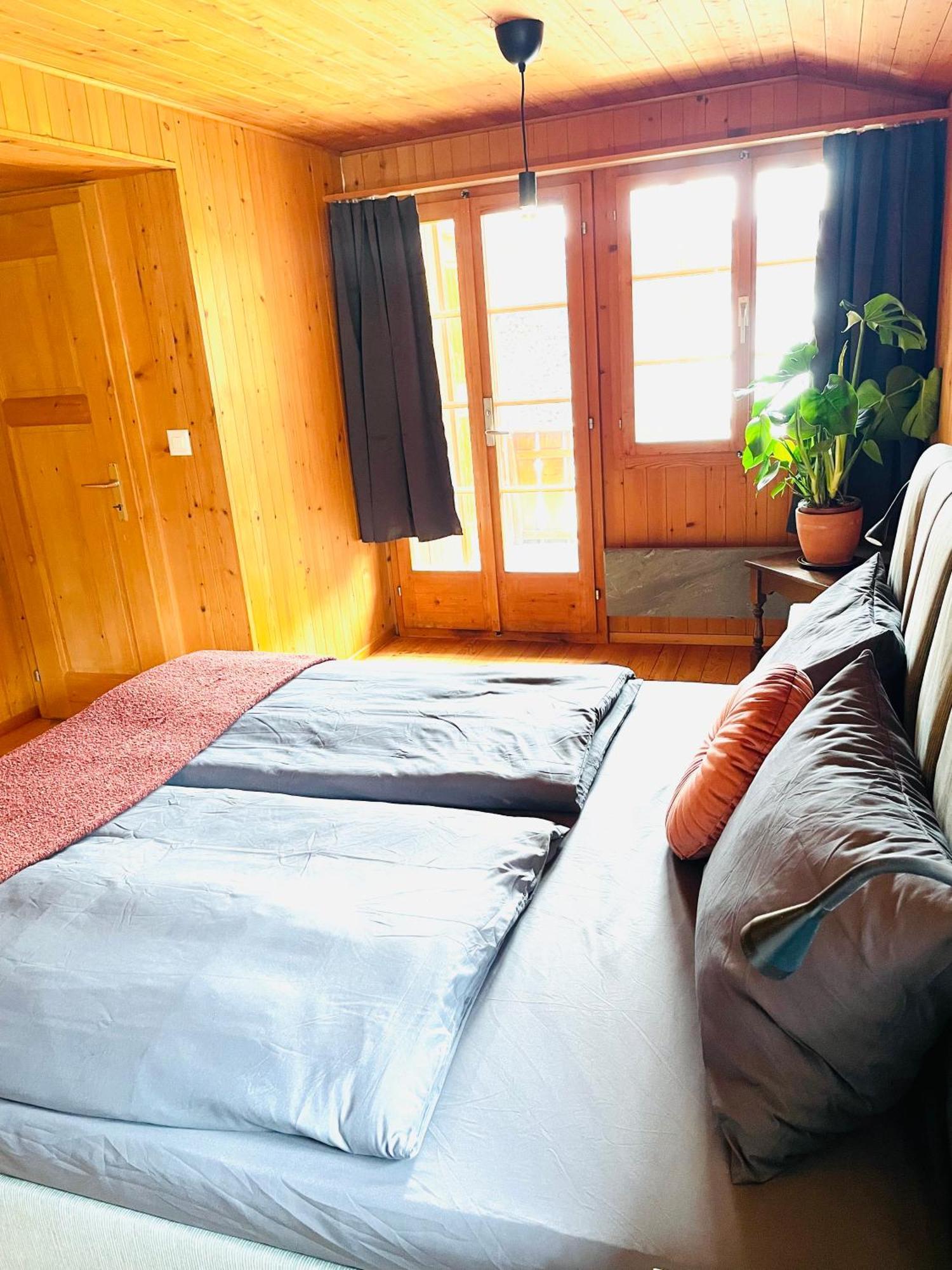 Lovely & Great Equipped Wooden Alp Chalet Flat Kandersteg Exteriör bild
