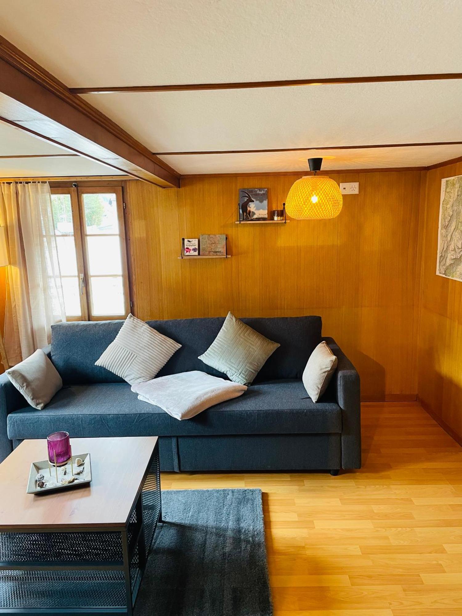 Lovely & Great Equipped Wooden Alp Chalet Flat Kandersteg Exteriör bild