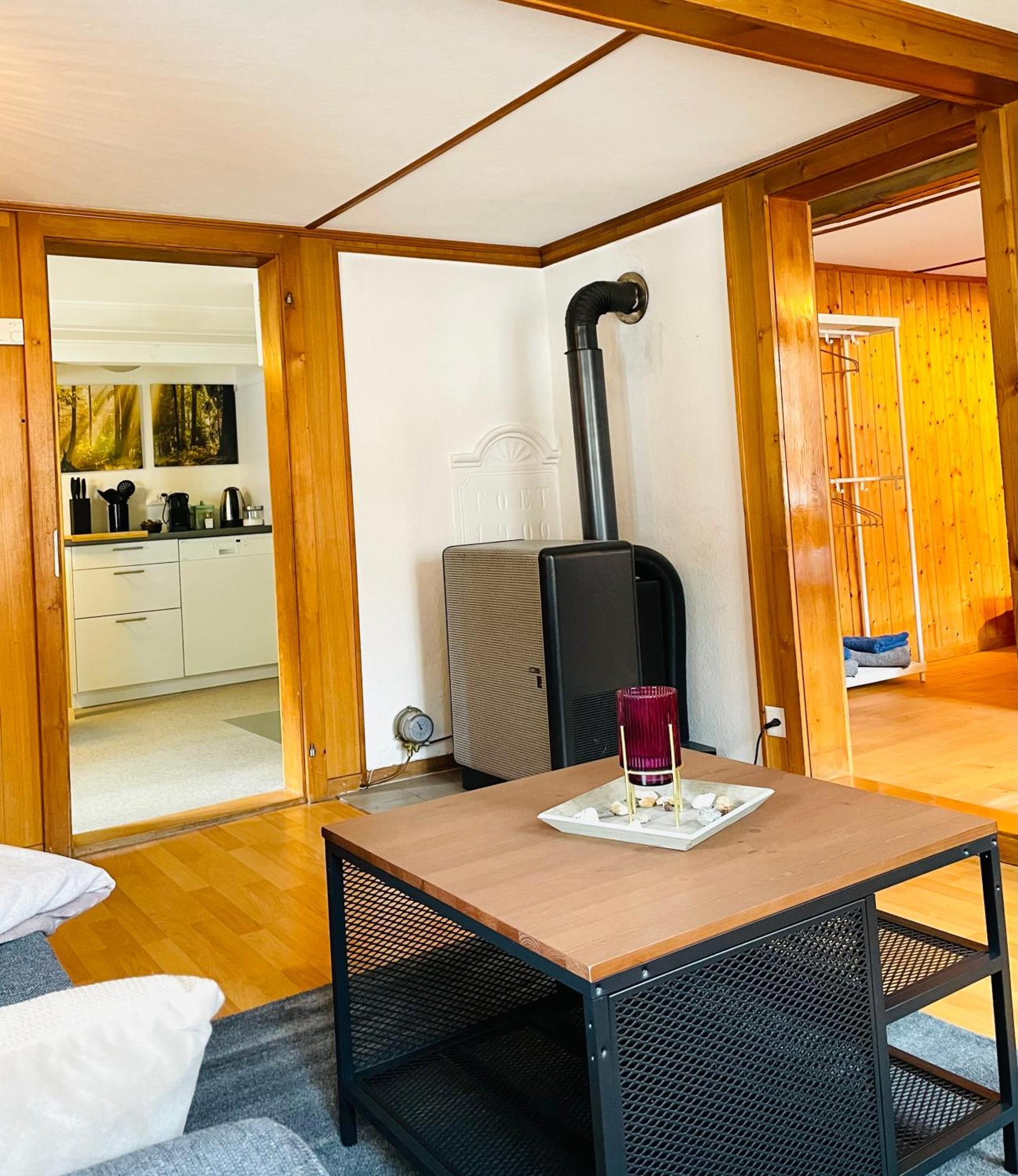 Lovely & Great Equipped Wooden Alp Chalet Flat Kandersteg Exteriör bild